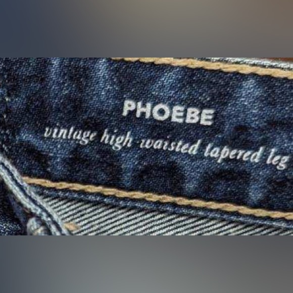 AG ADRIANO GOLDSCHMIED Phoebe Vintage High Waisted Tapered Leg Jeans Size AG26 - Picture 4 of 9